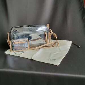 ***BUNDLE*** Coach Poppy Mirror Metallic Flight Bag w/ Mirror Metallic ID Holder